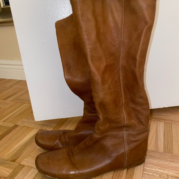Prada Brown Leather Slouch Boots size 9.5 - Picture 2 of 16
